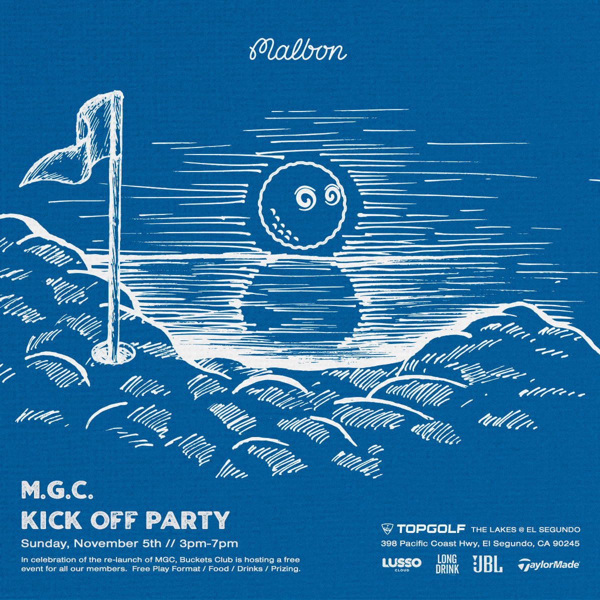 Malbon■Bucket Umbrella■送料込 Malbon□Bucket Umbrella□送料込 (Malbon Golf/傘・レイン